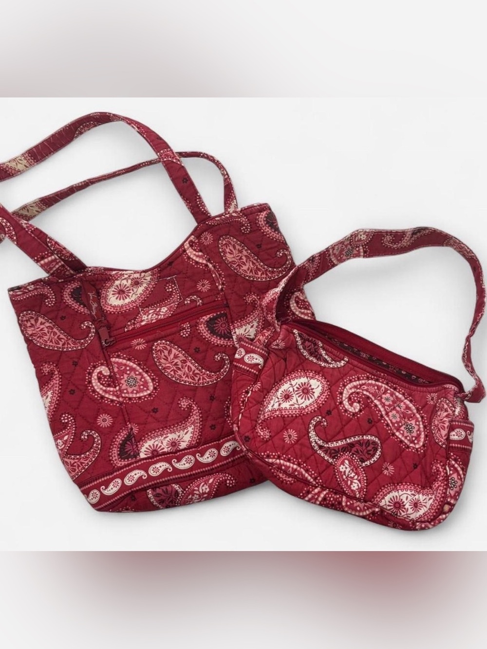 2 Vintage Vera Bradley “Mesa Red” Quilted Bags